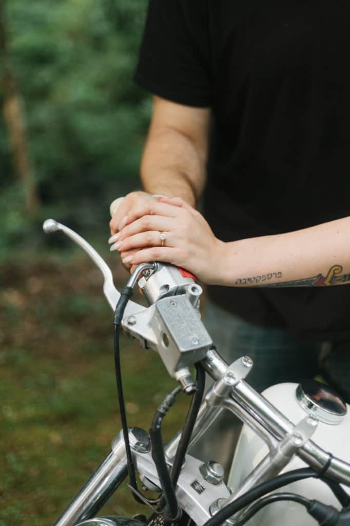 Atlanta motorcycle engagement session by Kate Lamb of Wild in Love Photo