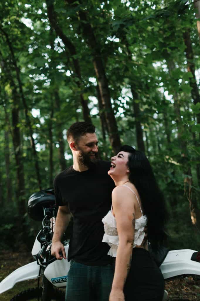 Atlanta motorcycle engagement session by Kate Lamb of Wild in Love Photo
