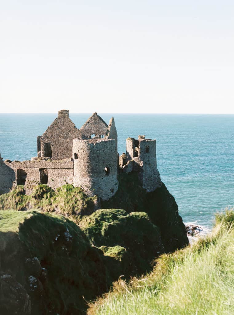 Dunluce Castle in County Antrim, Northern Ireland photographed on film by Kate Lamb of Wild in Love Photo.