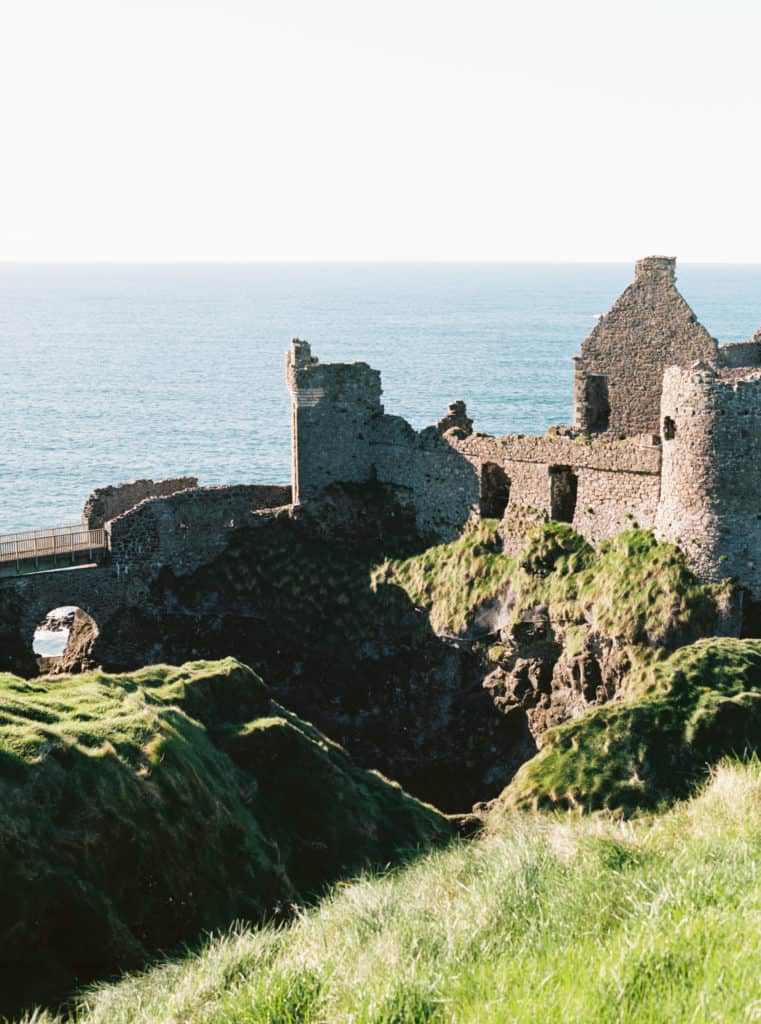 Dunluce Castle in County Antrim, Northern Ireland photographed on film by Kate Lamb of Wild in Love Photo.