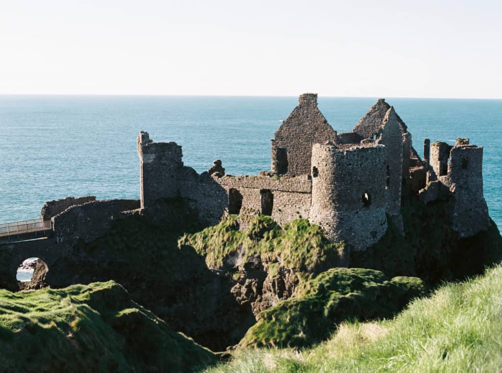 Dunluce Castle in County Antrim, Northern Ireland photographed on film by Kate Lamb of Wild in Love Photo.