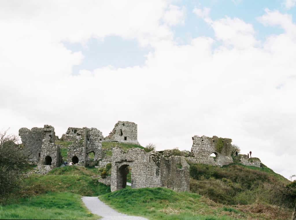 Rock of Dunamase in County Laois, Ireland photographed on film by Kate Lamb of Wild in Love Photo.
