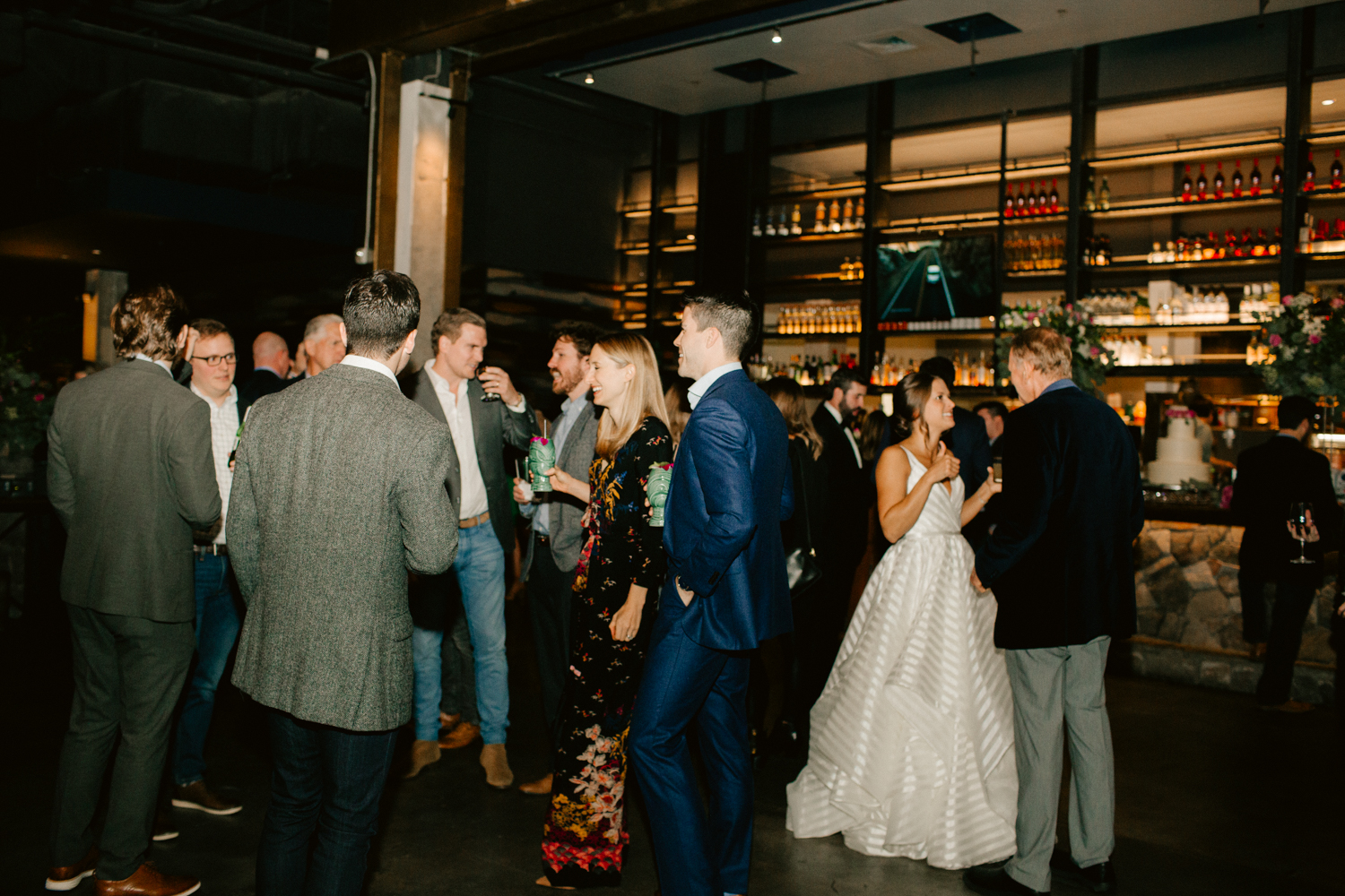 wedding reception at Painted Duck bowling alley in atlanta Georgia