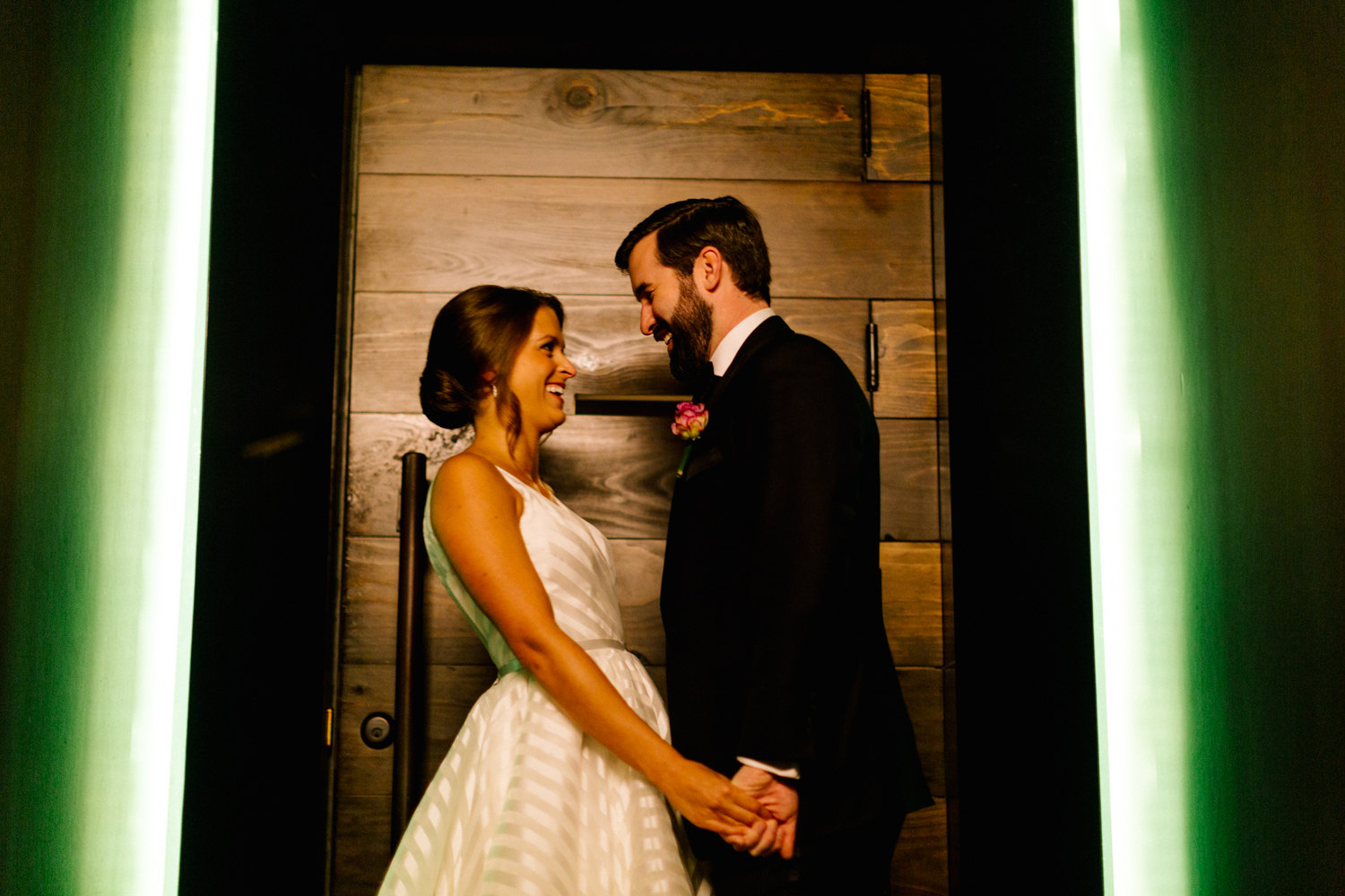 Nontraditional wedding at painted duck bowling alley in atlanta georgia
