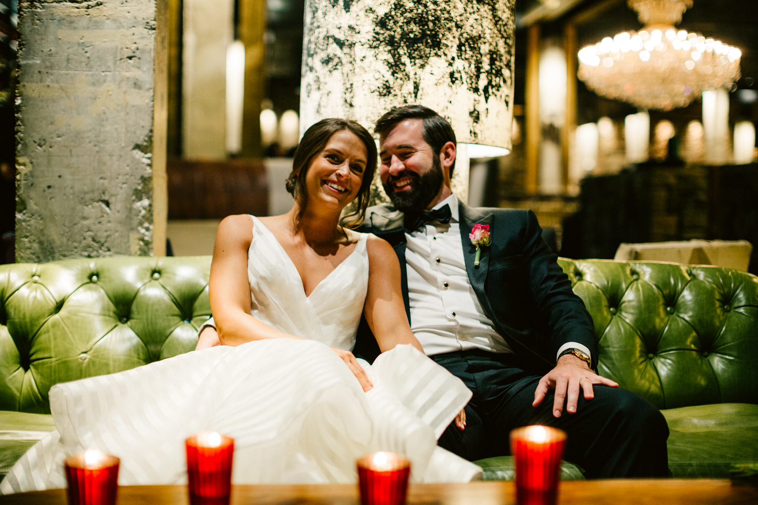 Nontraditional wedding at painted duck bowling alley in atlanta georgia