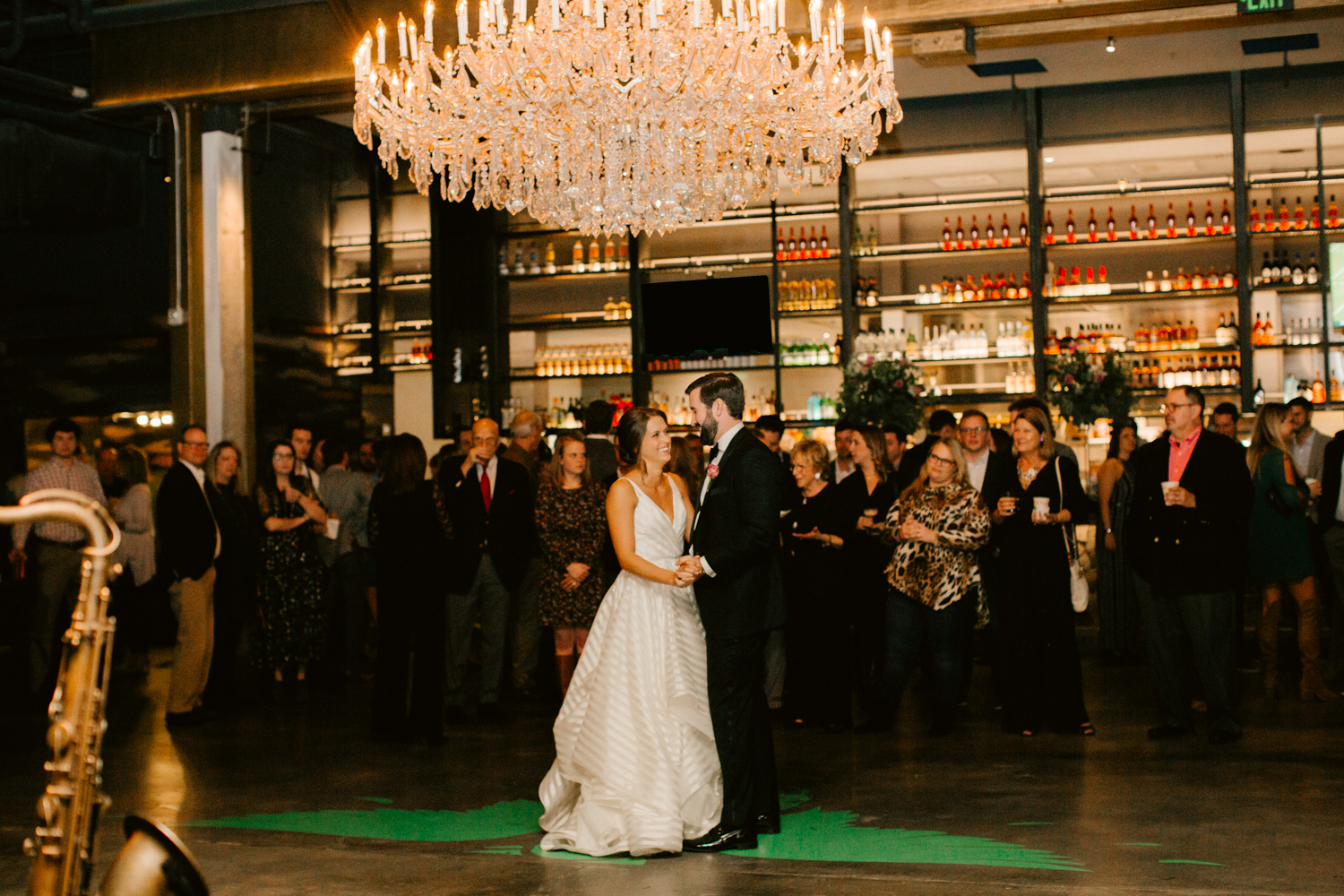 wedding reception at Painted Duck bowling alley in atlanta Georgia