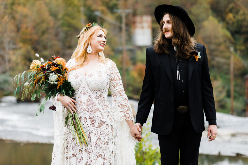 Vintage wedding portraits at Habersham Mills wedding venue in Georgia