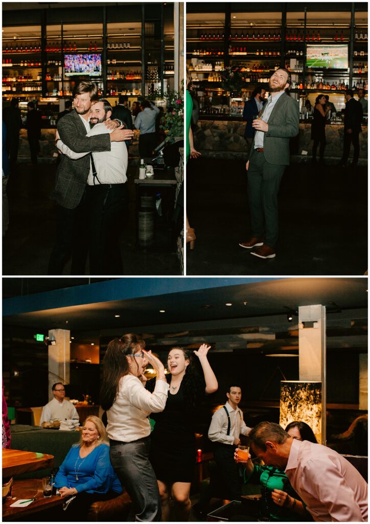 wedding reception at Painted Duck bowling alley in atlanta Georgia