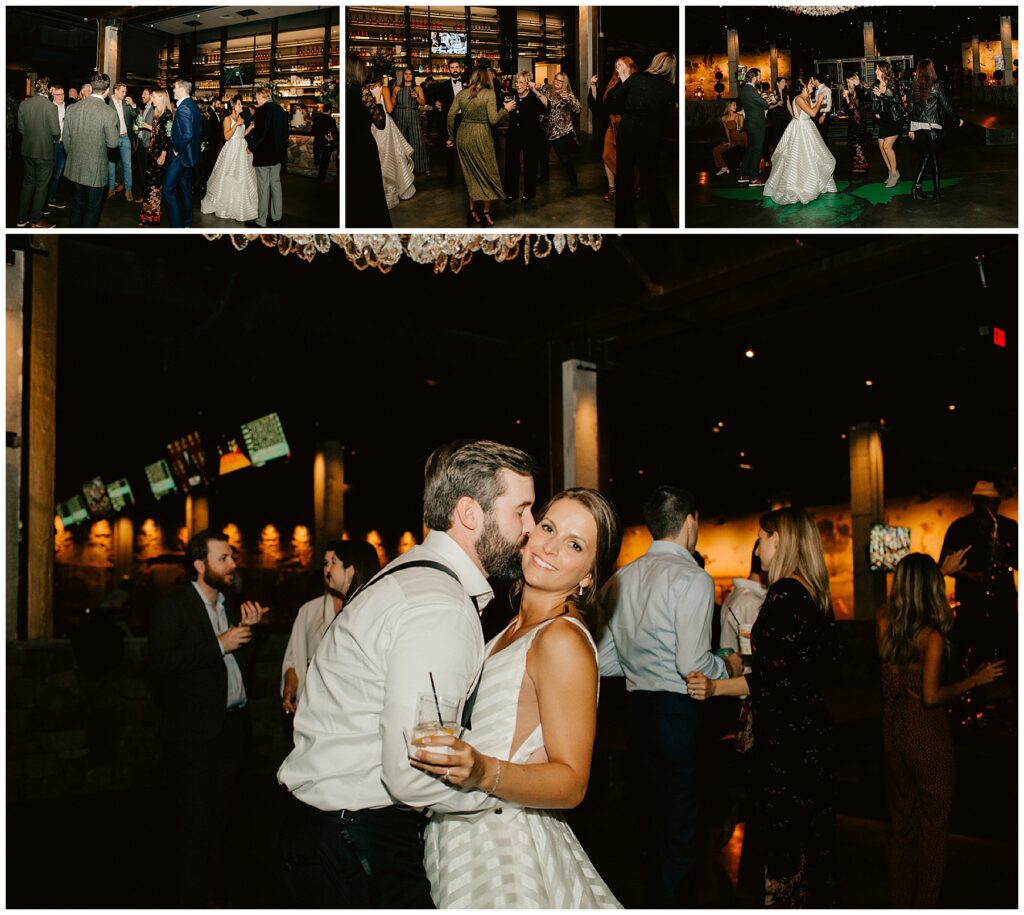 wedding reception at Painted Duck bowling alley in atlanta Georgia